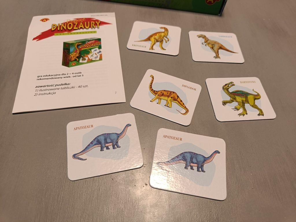 Gra edukacyjna pamięć dinozaury memory