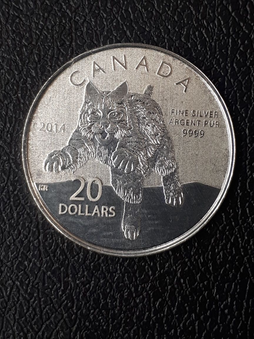 20 долларов Канада серебро