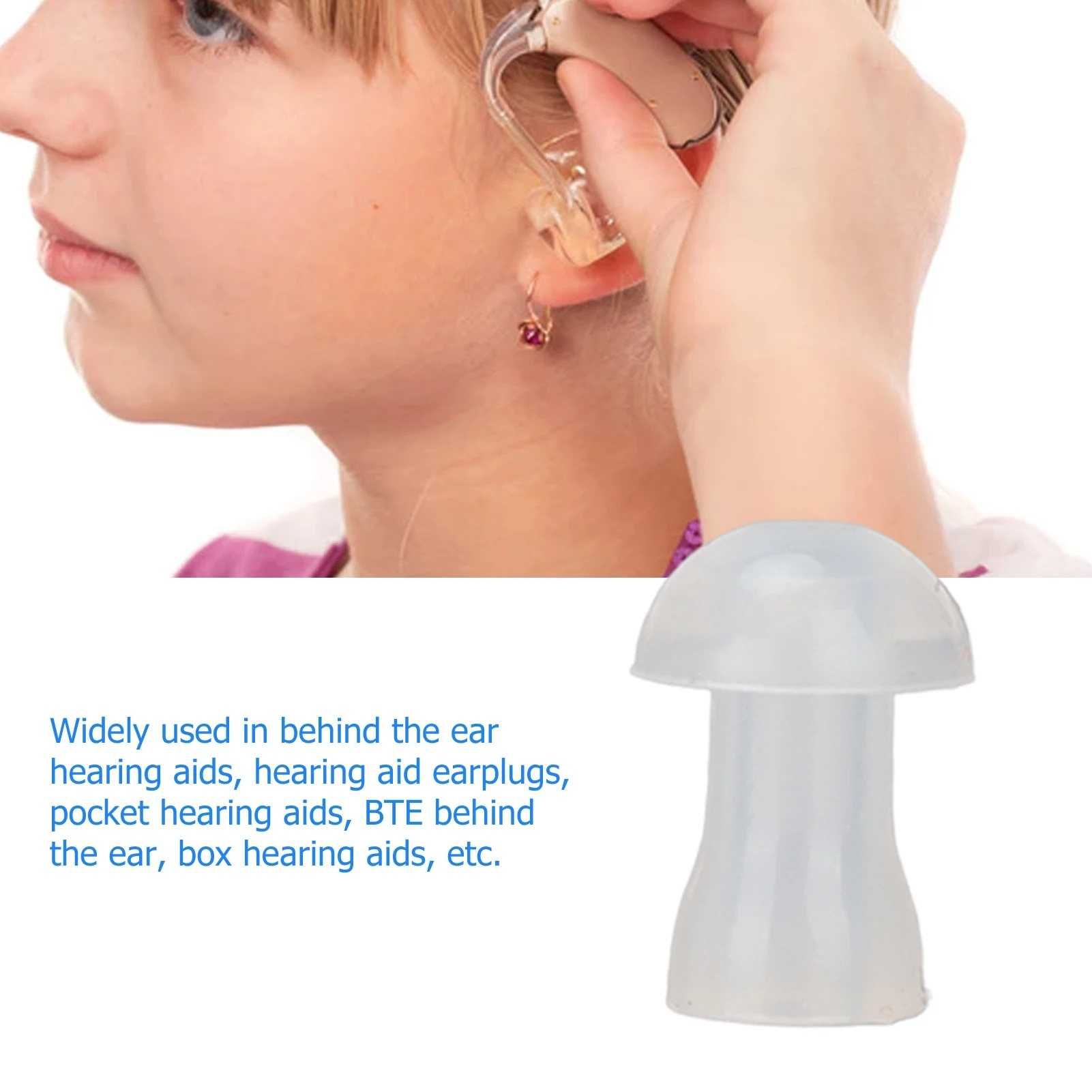 Вкладыши для ушей, силиконовые вкладыши для слуховых аппаратов 6шт