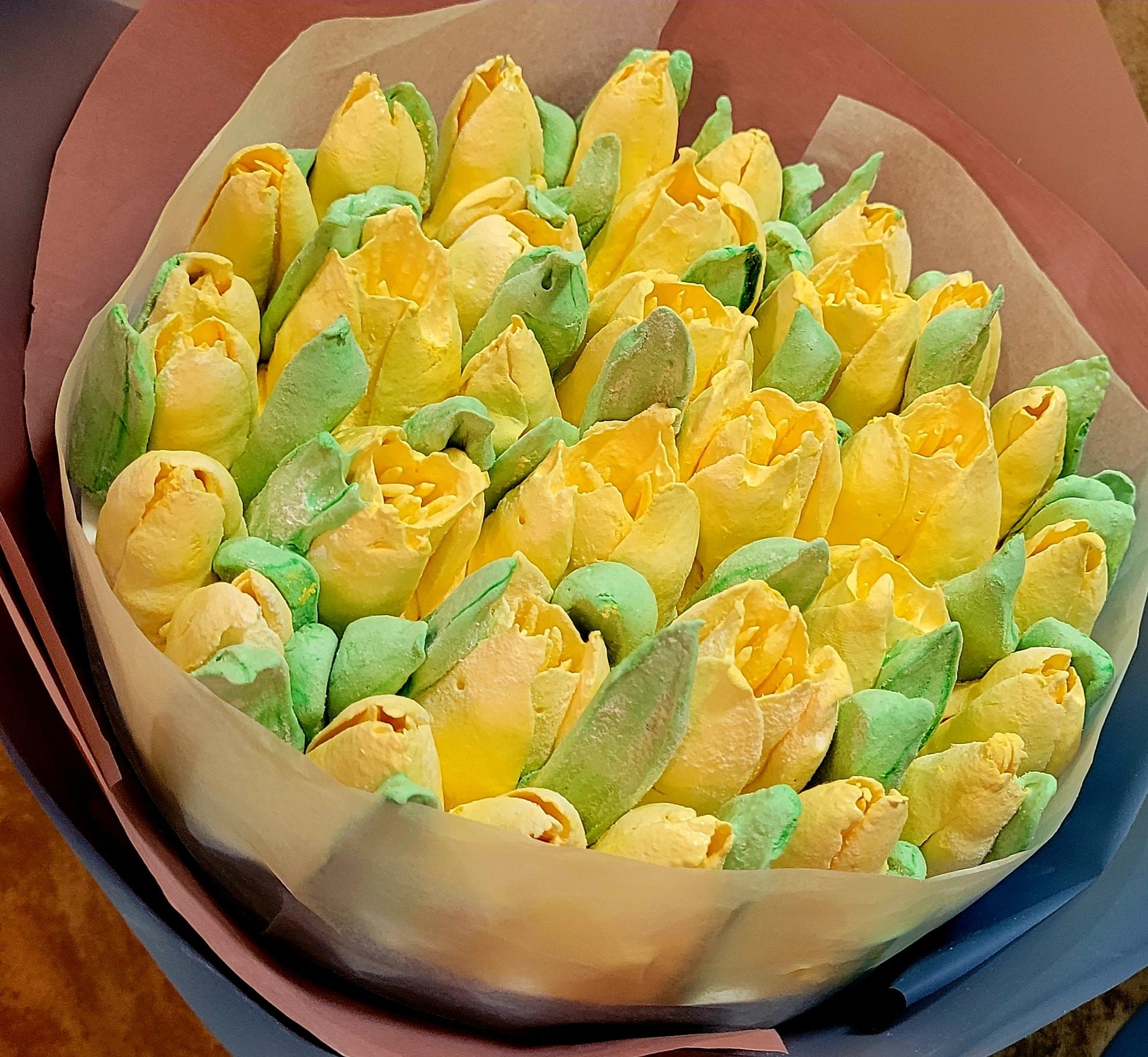Зефирные цветы, тюльпаны