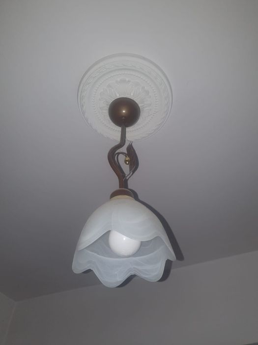 Szklana lampa - PRL