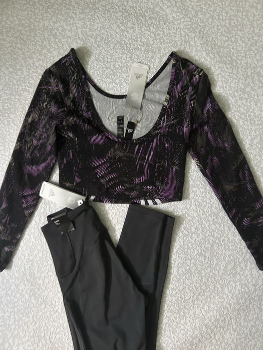 Укорочений лонгслів Adidas Hyperpulse