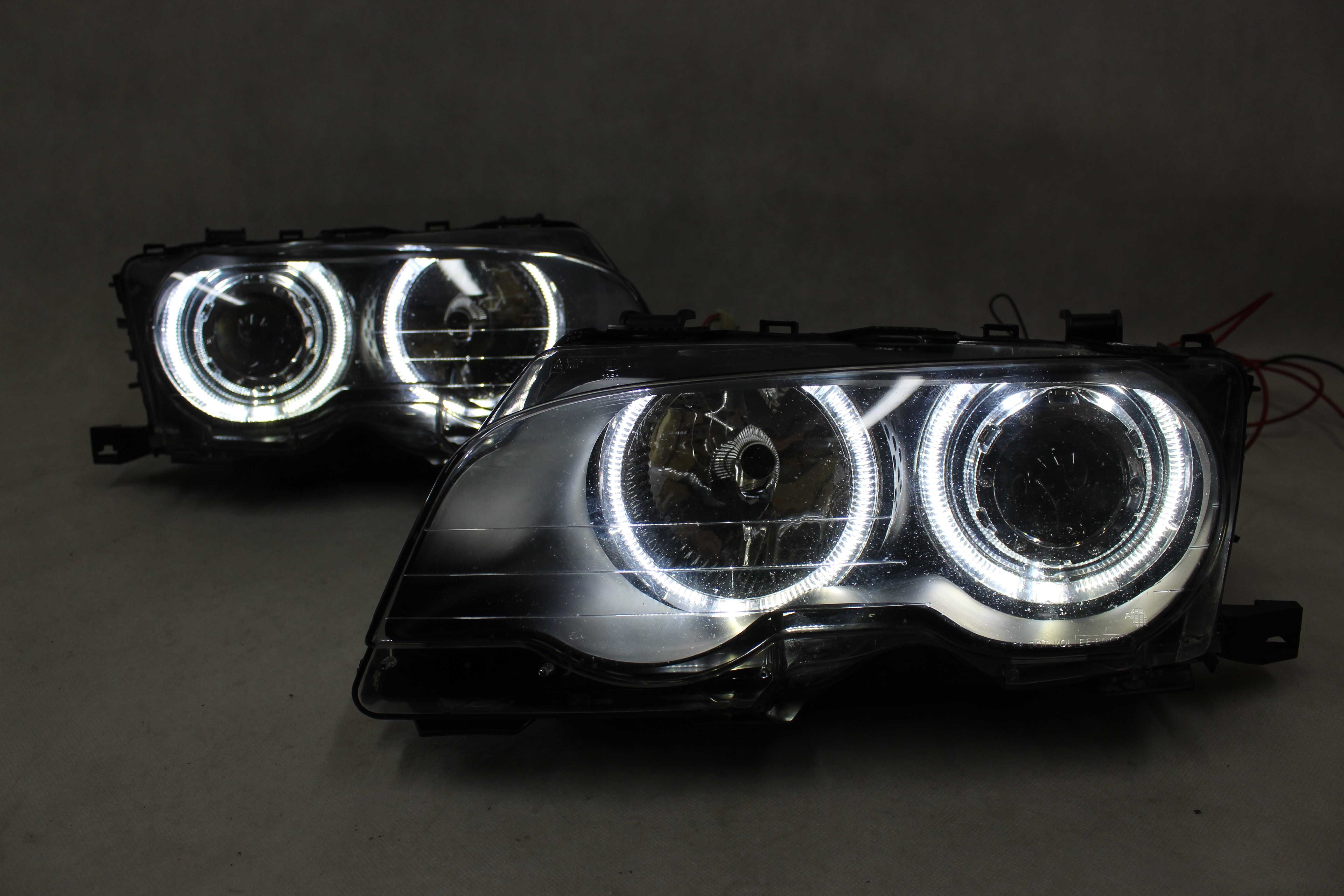 Lampy przednie przód BMW 3 III E46 99-03 COUPE RINGI Angel Eyes LED