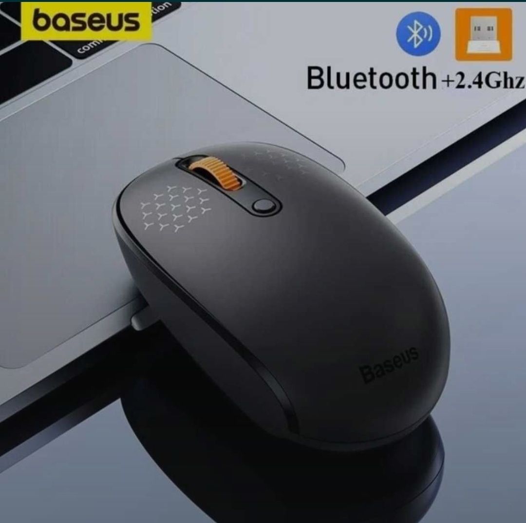 Мишка Baseus F01A Bluetooth (2.4Ghz) бездротова безшумна!