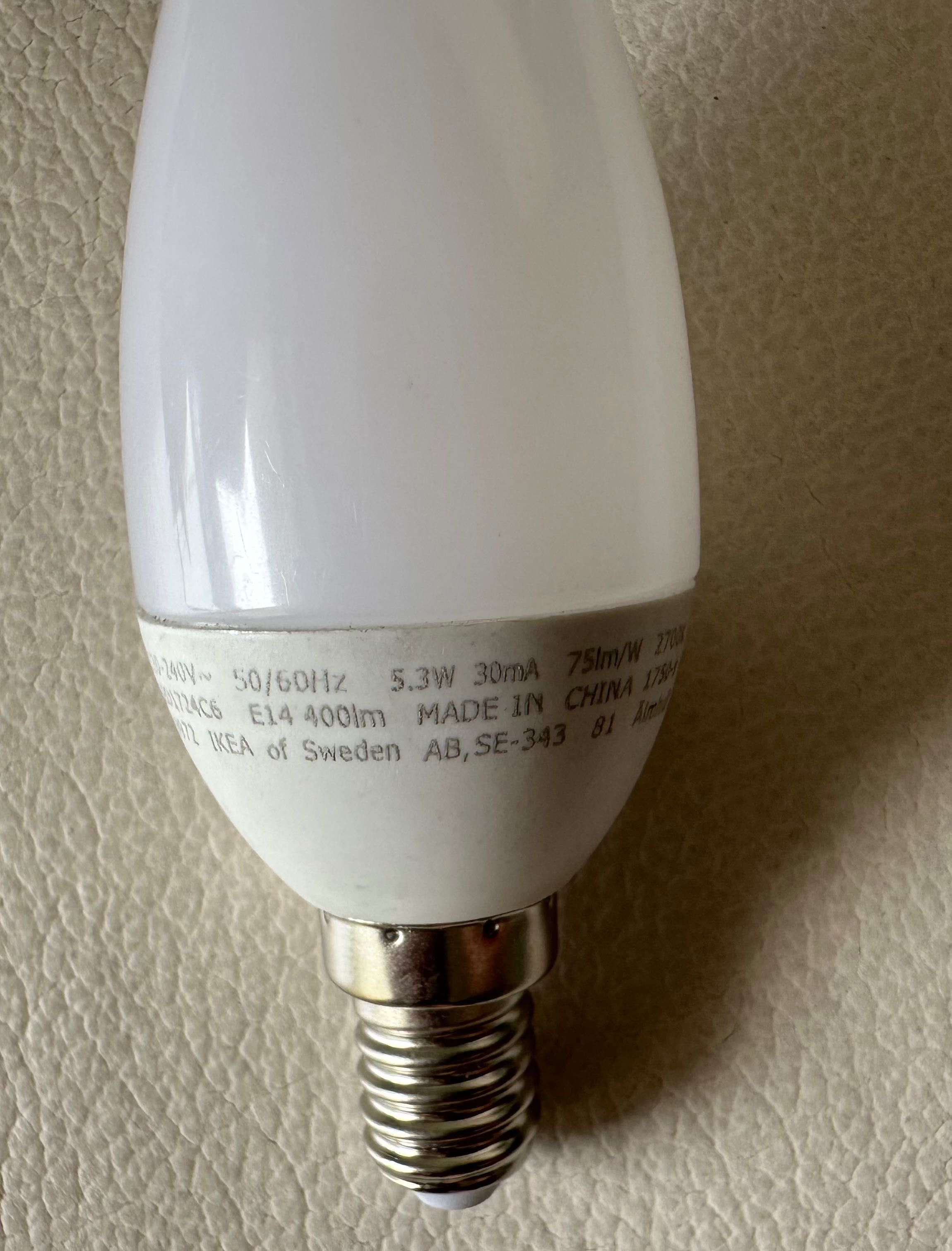 Zestaw 15 żarówek LED E14 IKEA + OSRAM – 2700K, sprawne, mało używane!