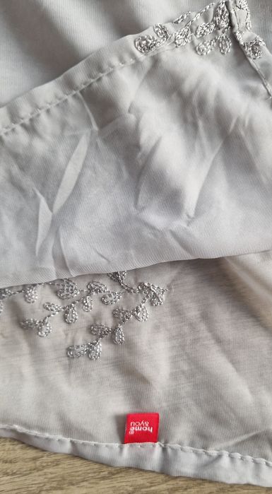 Firana Revena Home&you 140 cm x 250 cm na szelkach szara glamour