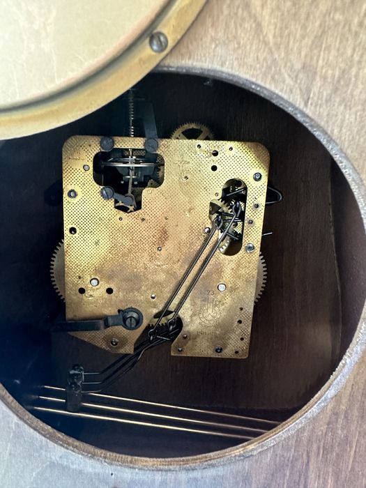 Stary zegar Belcanto kominkowy stojący drewniany 336