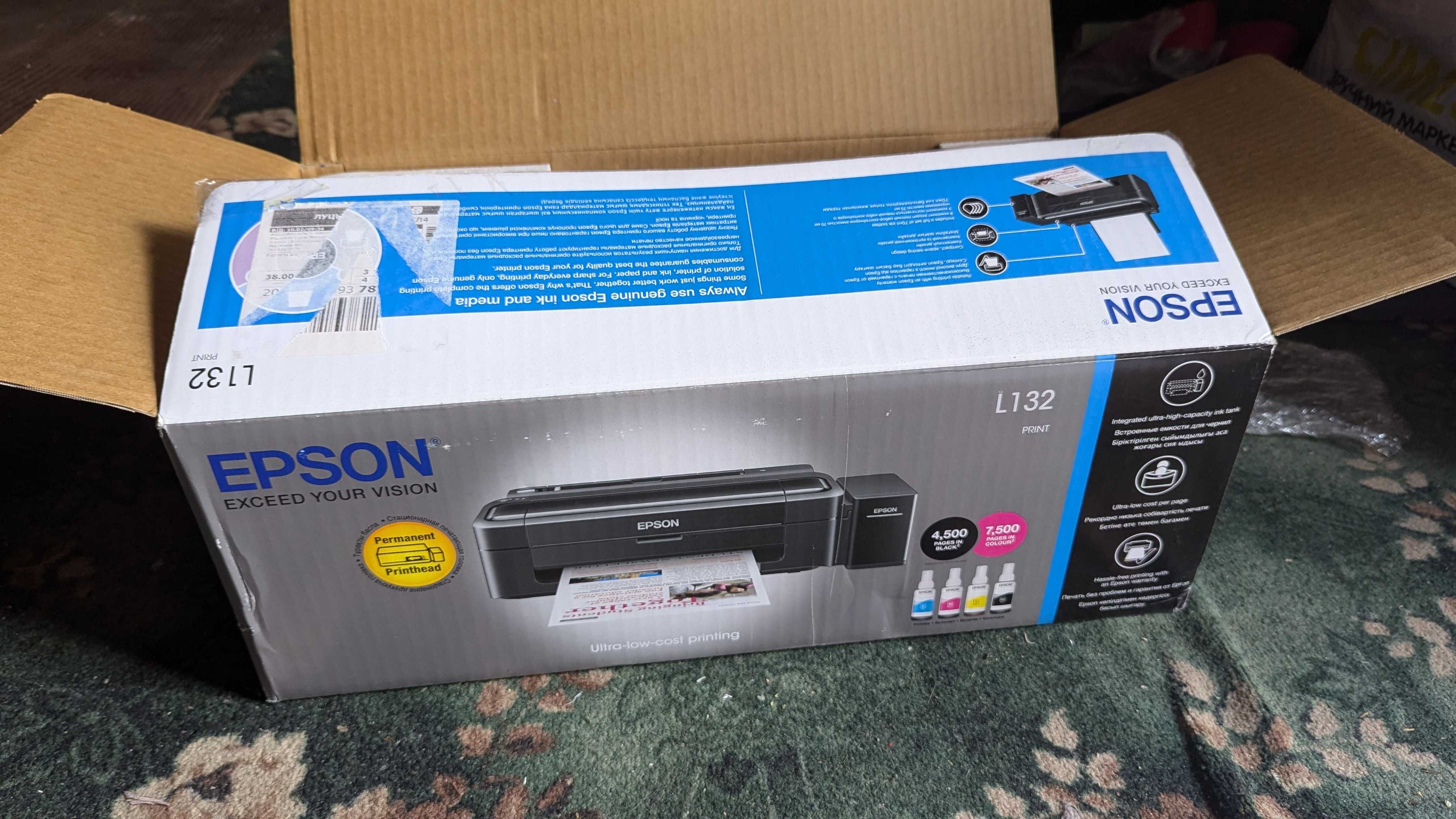 Сублімаційний принтер Epson L132 з СБПЧ і чорнилами НОВИЙ!