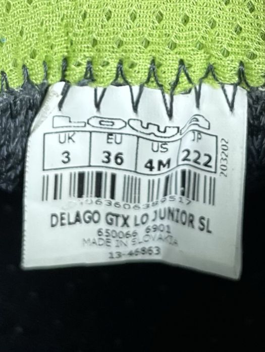 Lowa gore-tex кроссовки полуботинки 36 размер детские синие