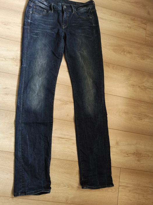 Spodnie męskie jeansy dżinsy 40 L cieniowane skinny