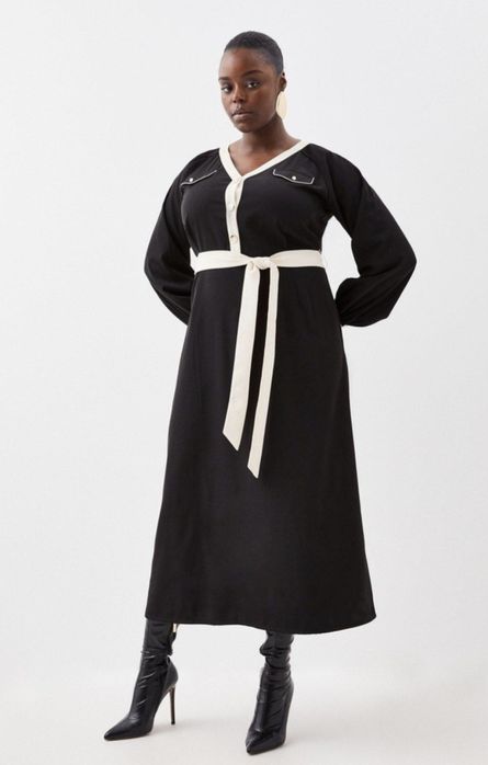 Karen Millen nowa elegancka koktajlowa sukienka maxi r. 44-46