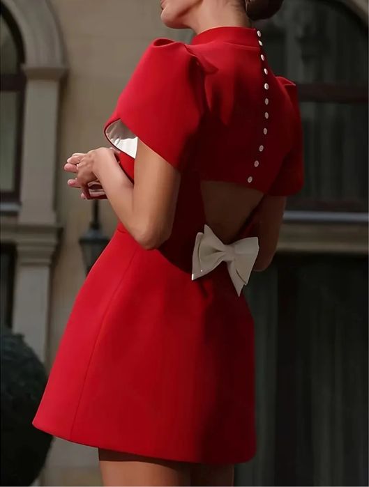 Елегантна красная міні сукня для дівчат , дуже стильна