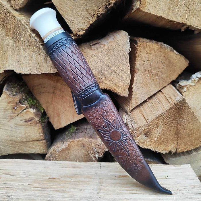 Нож финка "Пуукко", N690, авторская работа