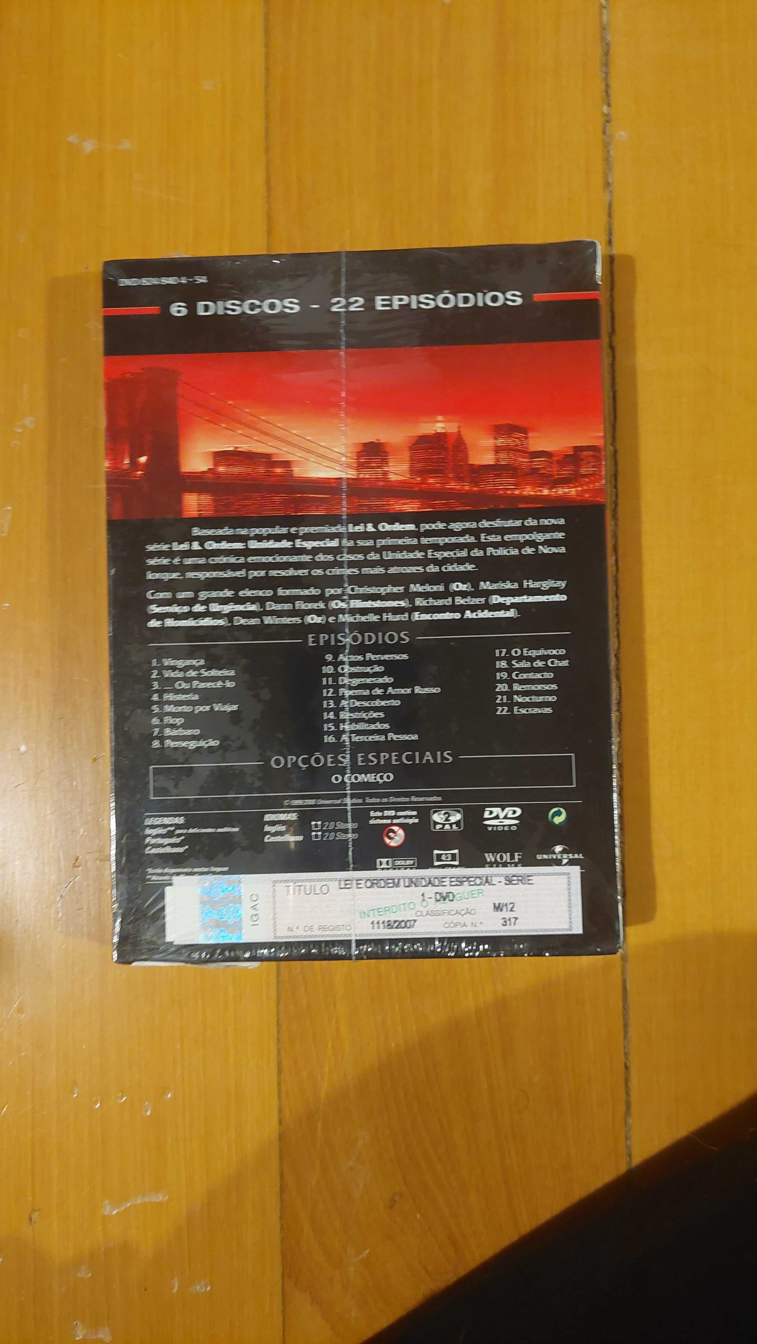 DvD's Série Lei e Ordem - Unidade Especial - temporada 1, 2 e 3