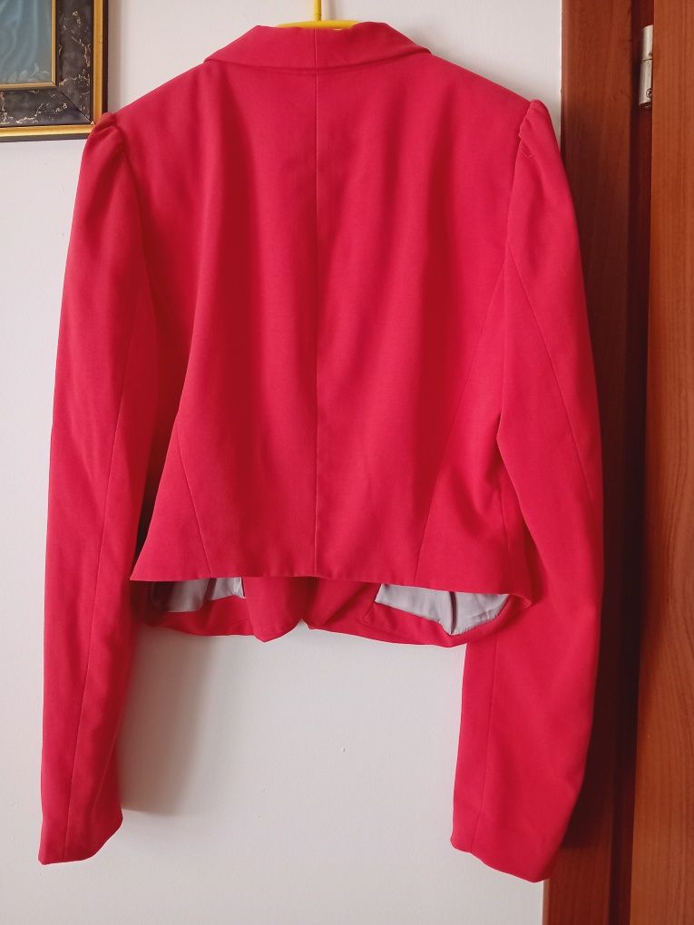 Bolerko, krótka marynarka, narzutka, 38/40, malina