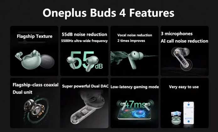 Новые блютуз наушники OnePlus Buds 4