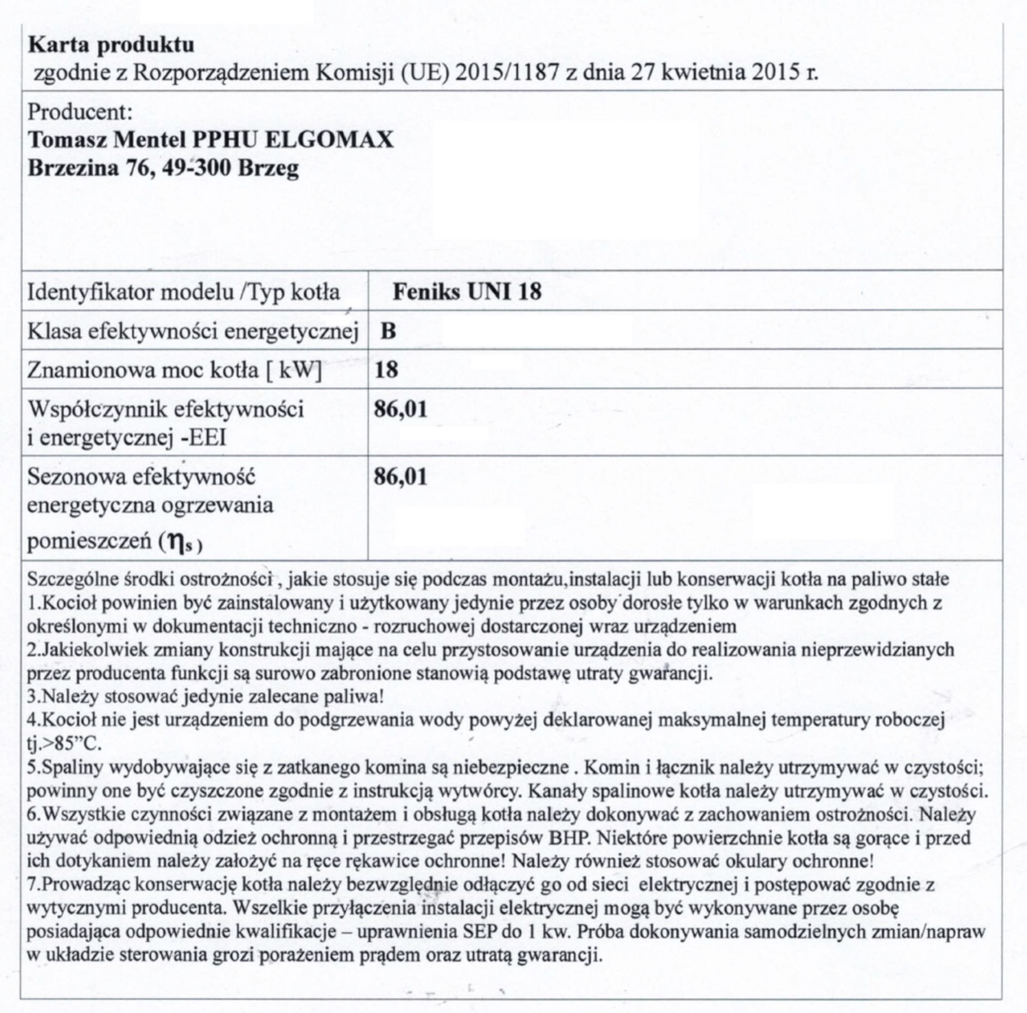 Kocioł zasypowy Feniks UNI 18 kW - nowoczesne i ekologiczne ogrzewanie