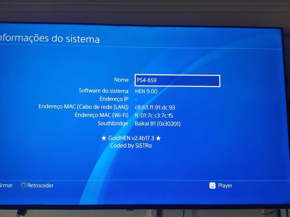Consola PS4 PRO versao 9.0