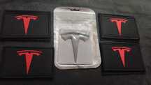 Pack tesla velcro e emblema