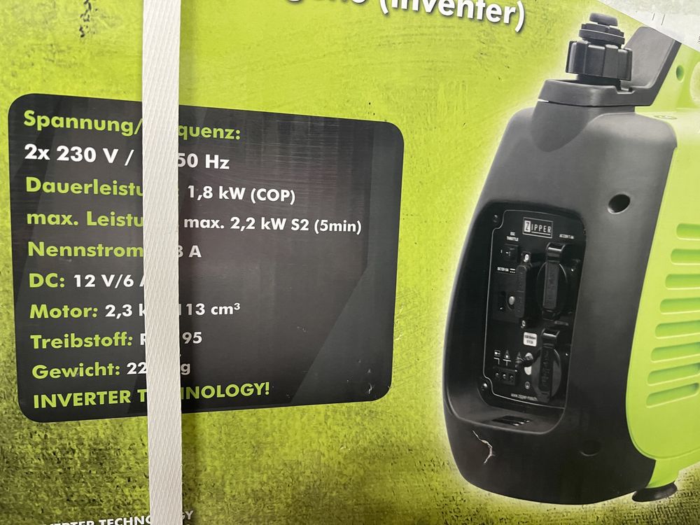 Генератор Инверторный 2 кВт ZIPPER ZI-STE2000IV