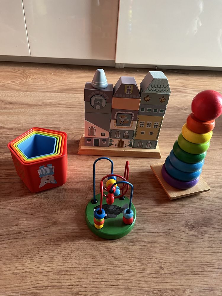 Zabawki drewniane, wieża melisa&dog , cena za zestaw