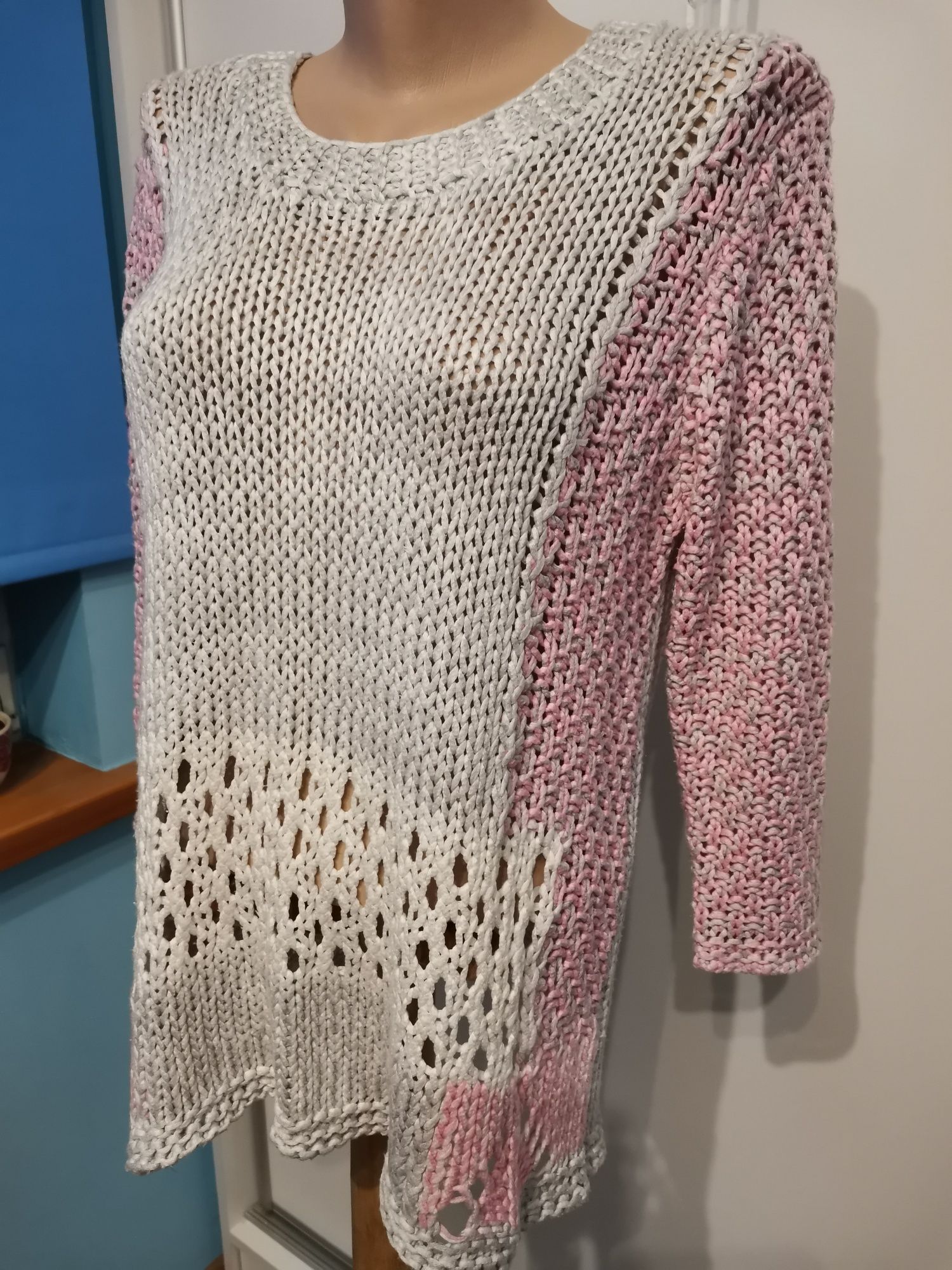 Sweter damski Casamia Exclusive rozm L, lekki, ażurowy