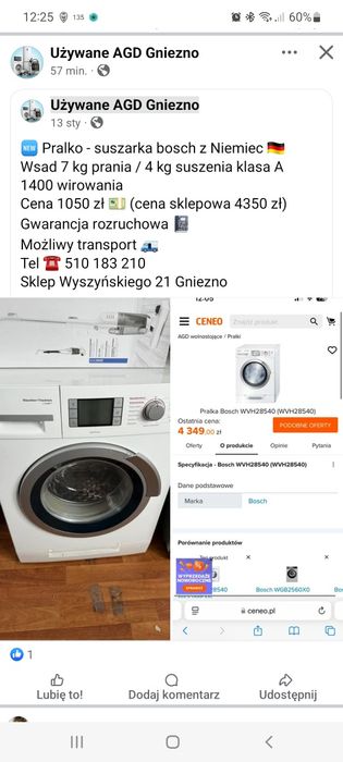 Lodówka siemens pralka kuchenka zmywarka