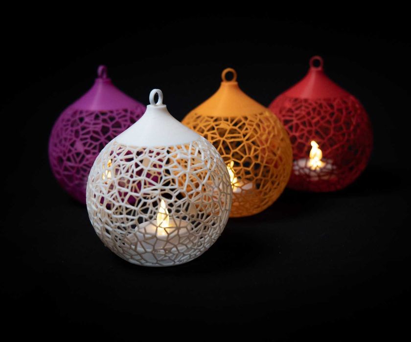 Ялинкові прикраси з led свічками в середині