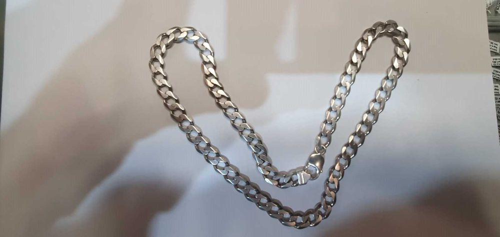 Srebrny łańcuszek 925 59,10 g. 55 cm - Madej Gorlice Mickiewicza -