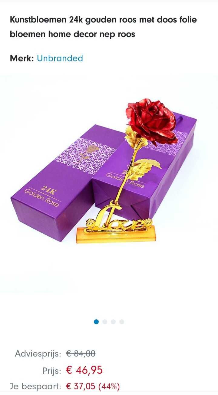 Подарок Роза 24 K Gold Rose Нова