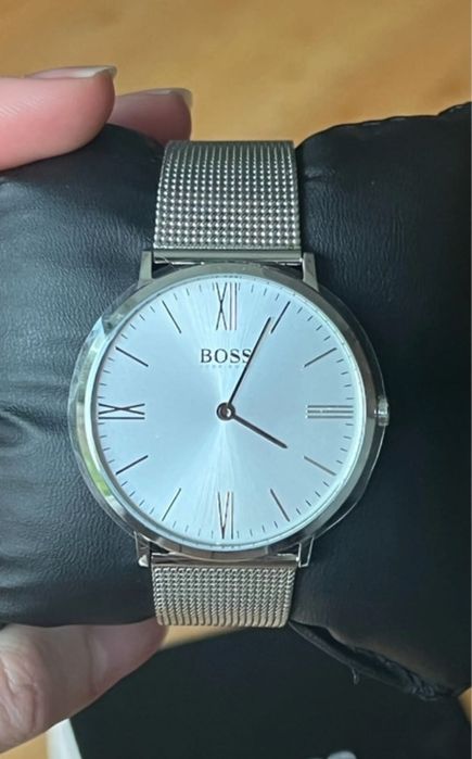Zegarek Hugo Boss srebrny męski bransoleta mesh Nowy