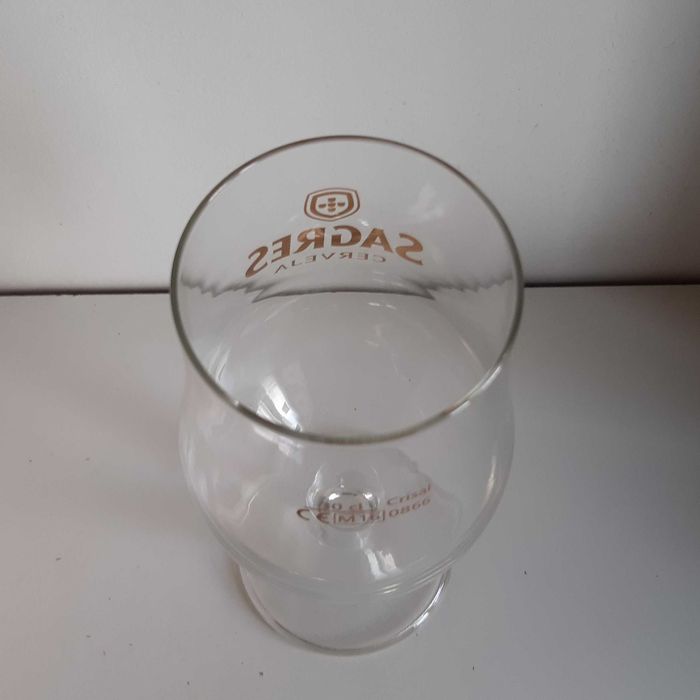 Caixa 6 Copos tipo Tulipa Cerveja Sagres 30cl. Novos