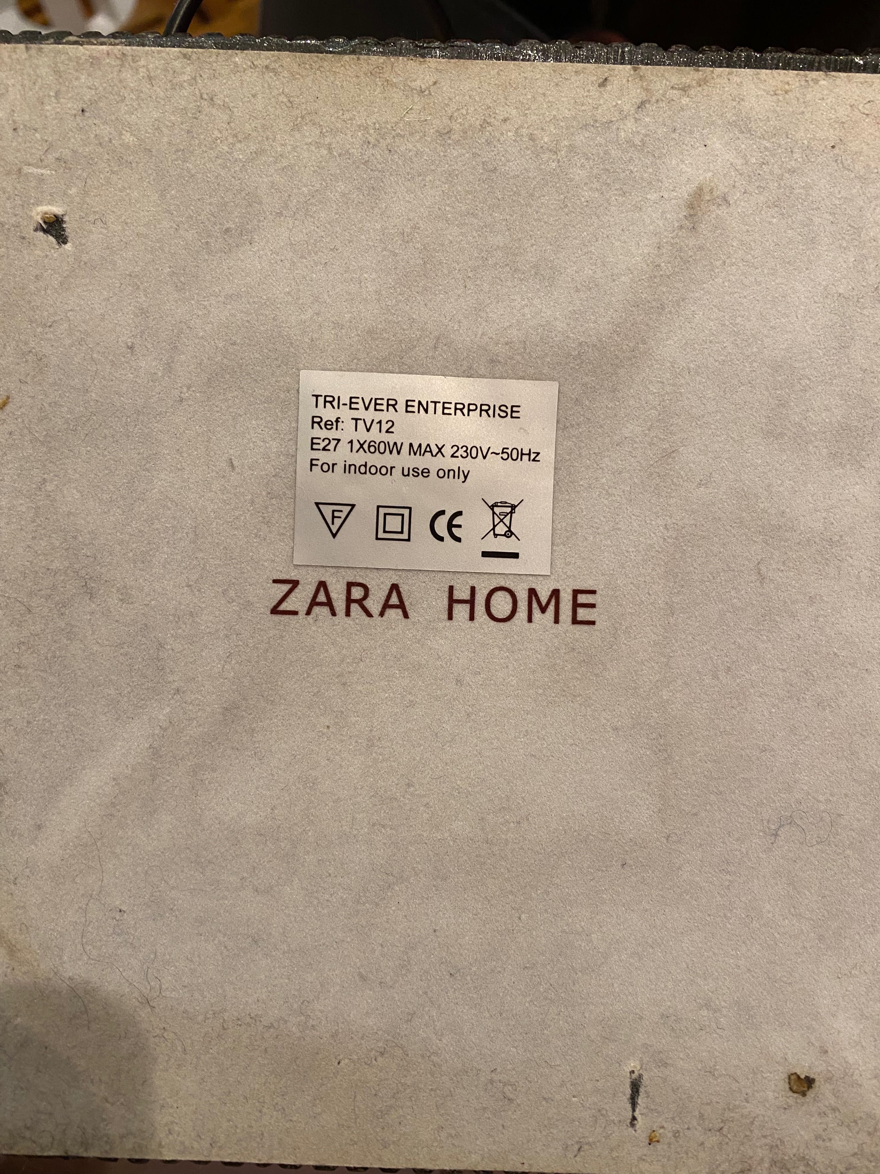 Candeeiro metal antigo Zara Home