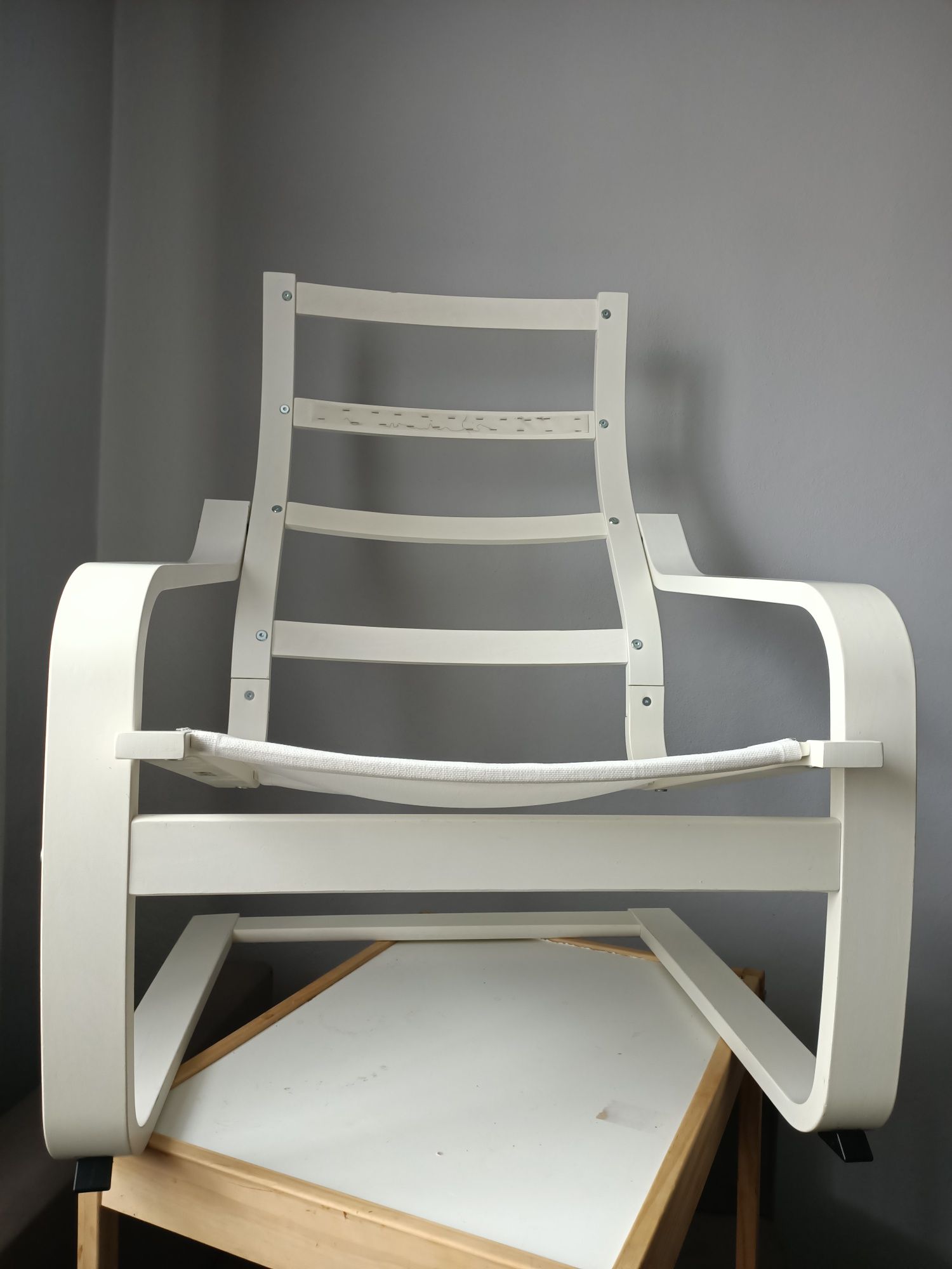 Fotel Ikea, biała rama
