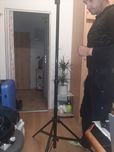 Profesjonalny statyw stalowo-aluminiowy.