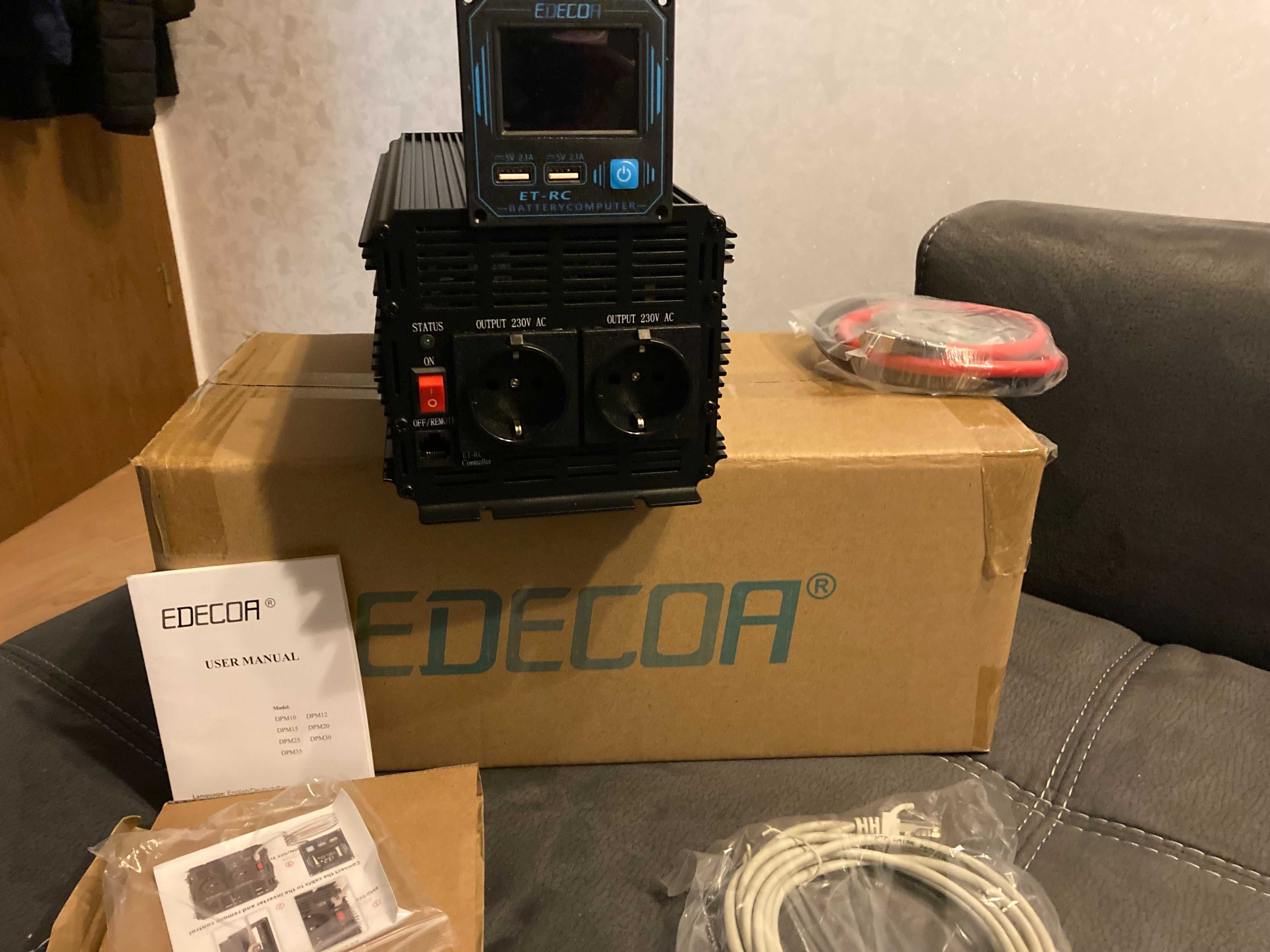 Преобразователь напряжения EDECOA 12V 230V инвертор 3000W 6000W