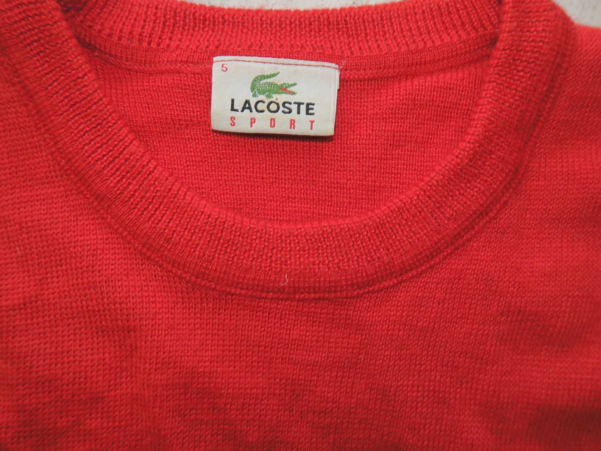 Lacoste sweter wełniany L
