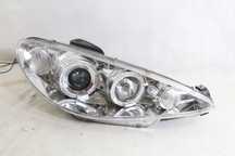 Reflektor Lampa Tuning Junyan Ringi Led angel Eyes Peugeot 206 1998-2009 h4