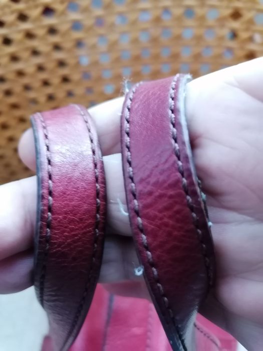 Torebka damska firmy Fossil - skóra naturalna - bordowa