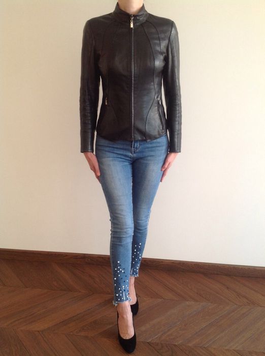 Пиджак кожаный, куртка. Размер S