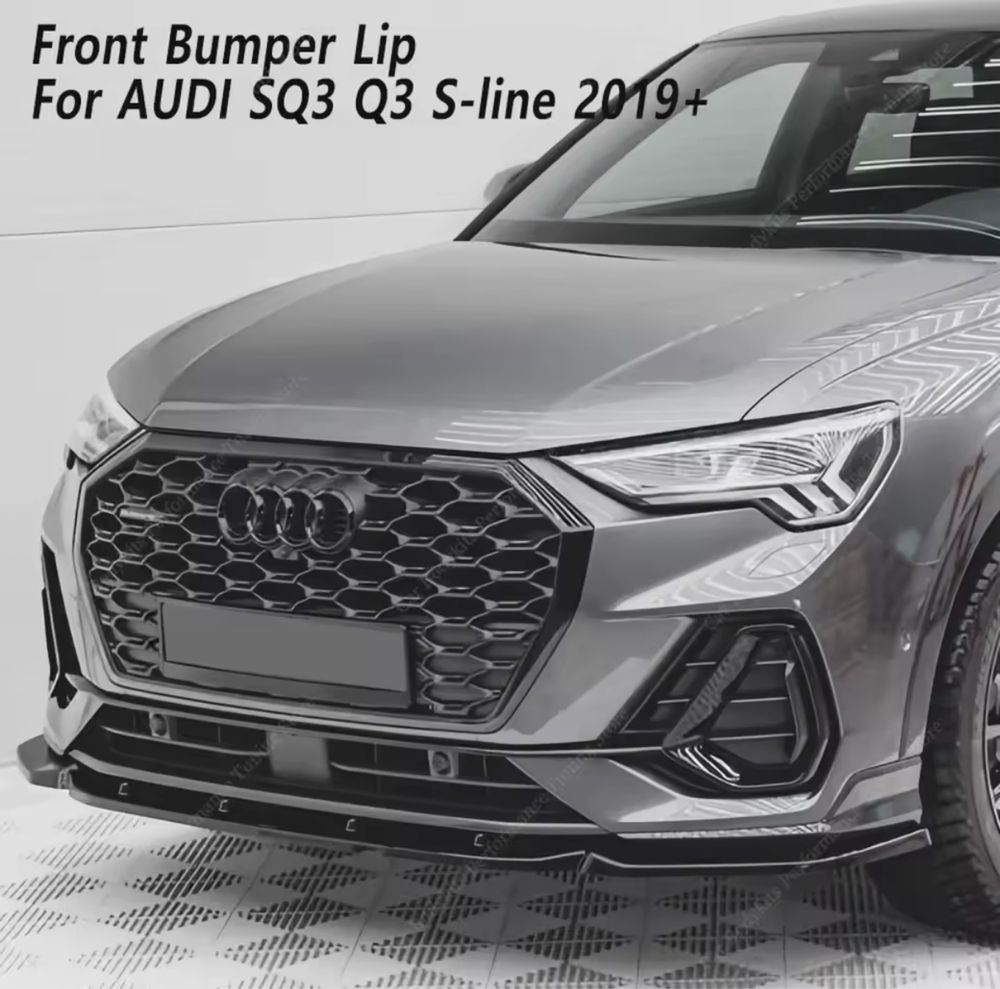 Dokładka przedniego zderzaka Audi Q3 mk2 SQ3-S line Q3 czarny połysk
