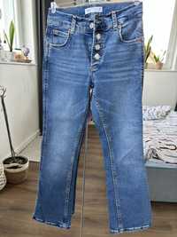 Jeansy spodnie dzwony flarę Zara 10 lat 140 niebieskie