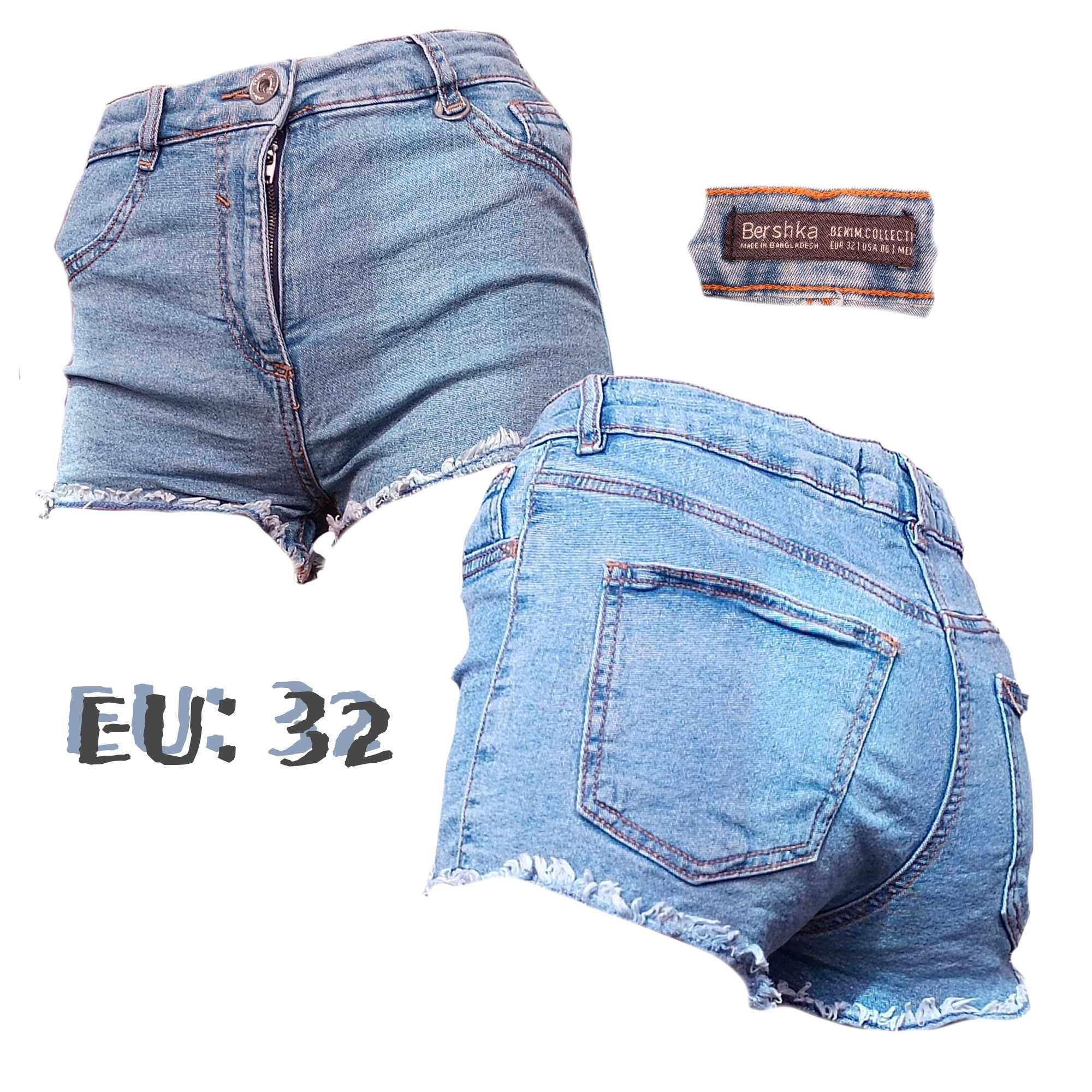 Шорти світло-сині 32 EU Bershka