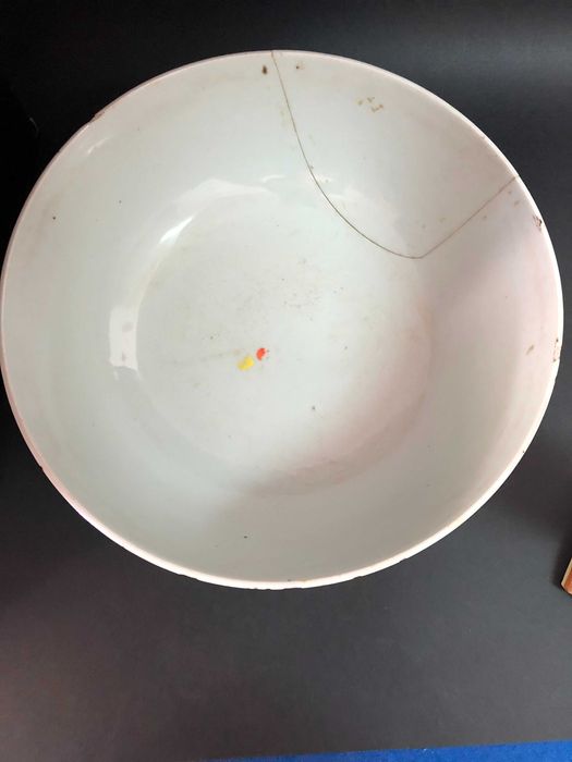 Grande taça chinesa em porcelana de exportação Família Rosa