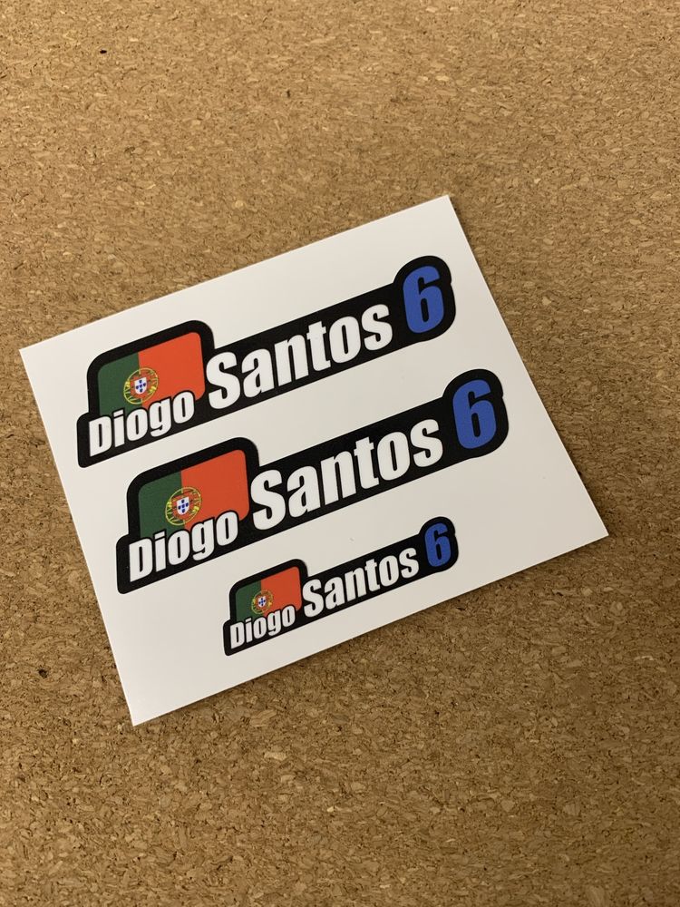 Autocolante Personalizados com Bandeira + Nome.