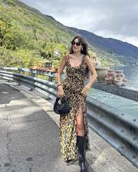Леопардова сукня Zara розмір М