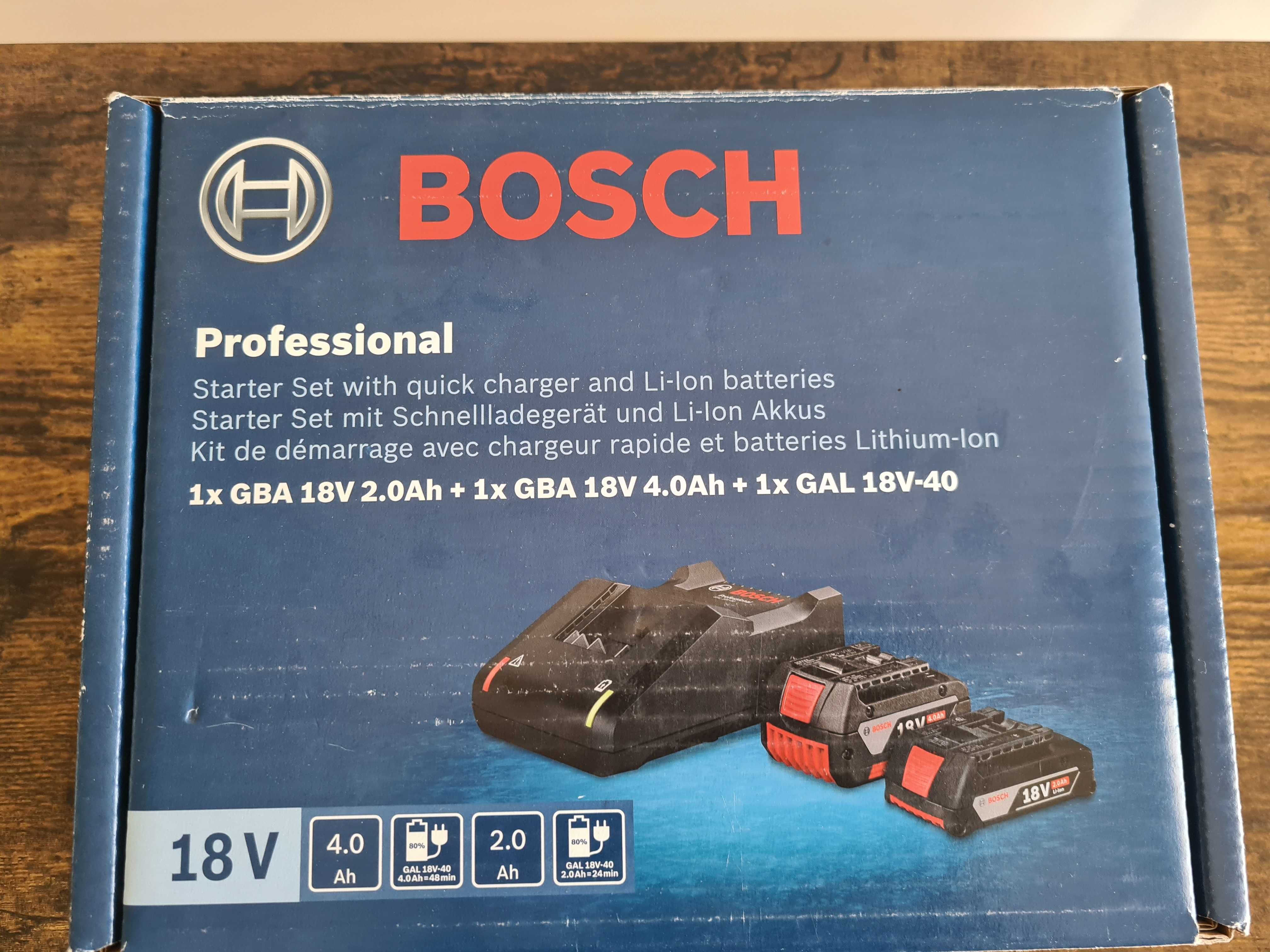 Bosch Professional 18V akumulatory i ładowarka zestaw startowy nówka