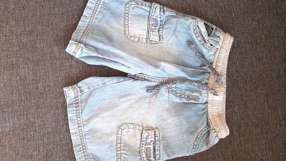 Zestaw 2x spodenki jeansowe dla chłopca,nrozm. 86, stan bdb.