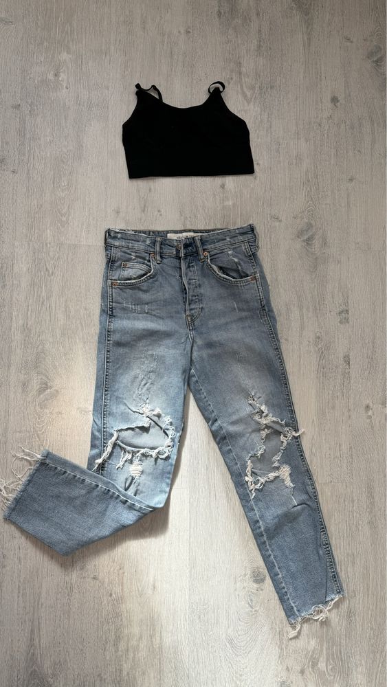 Джинсы zara , трендовые джинсы