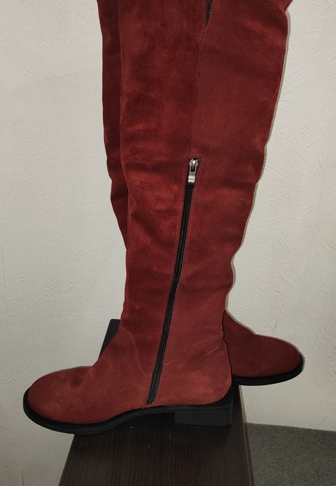 Ботфорти з натуральної замші 39 р.